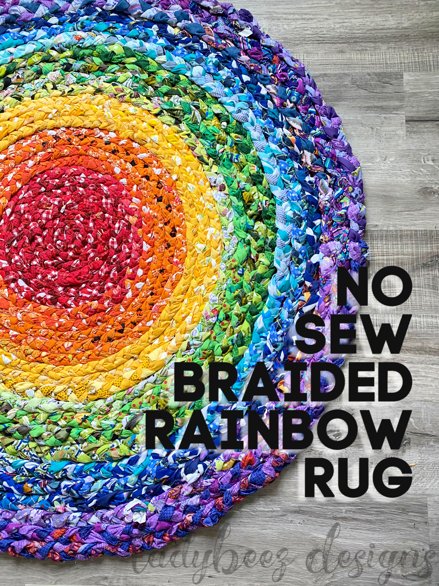 Tutorial: No Sew Braided Rainbow Rug – LadyBeez Designs